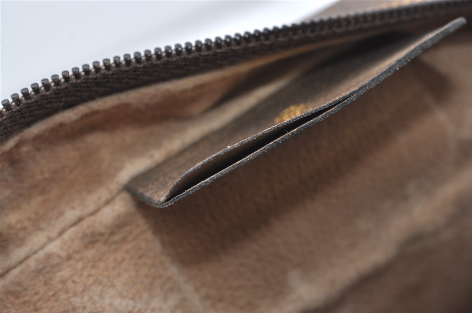 Authentic GUCCI Web Sherry Line Shoulder Bag GG PVC Leather Brown Junk 9862I