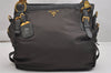 Authentic PRADA TESSUTO NAPPA Nylon Leather 2Way Tote Bag BR4290 Gray 9862J