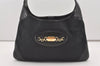 Authentic GUCCI Vintage Shoulder Hand Bag GG Canvas Leather 145778 Black 9864I