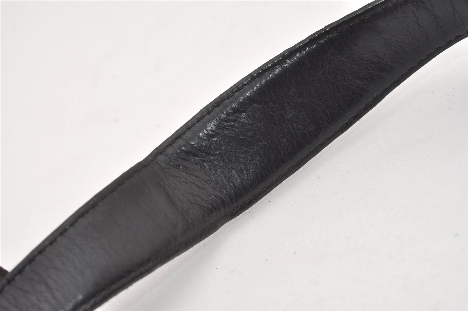 Authentic GUCCI Vintage Shoulder Hand Bag GG Canvas Leather 145778 Black 9864I