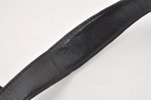 Authentic GUCCI Vintage Shoulder Hand Bag GG Canvas Leather 145778 Black 9864I