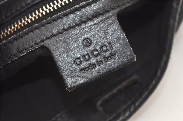 Authentic GUCCI Vintage Shoulder Hand Bag GG Canvas Leather 145778 Black 9864I