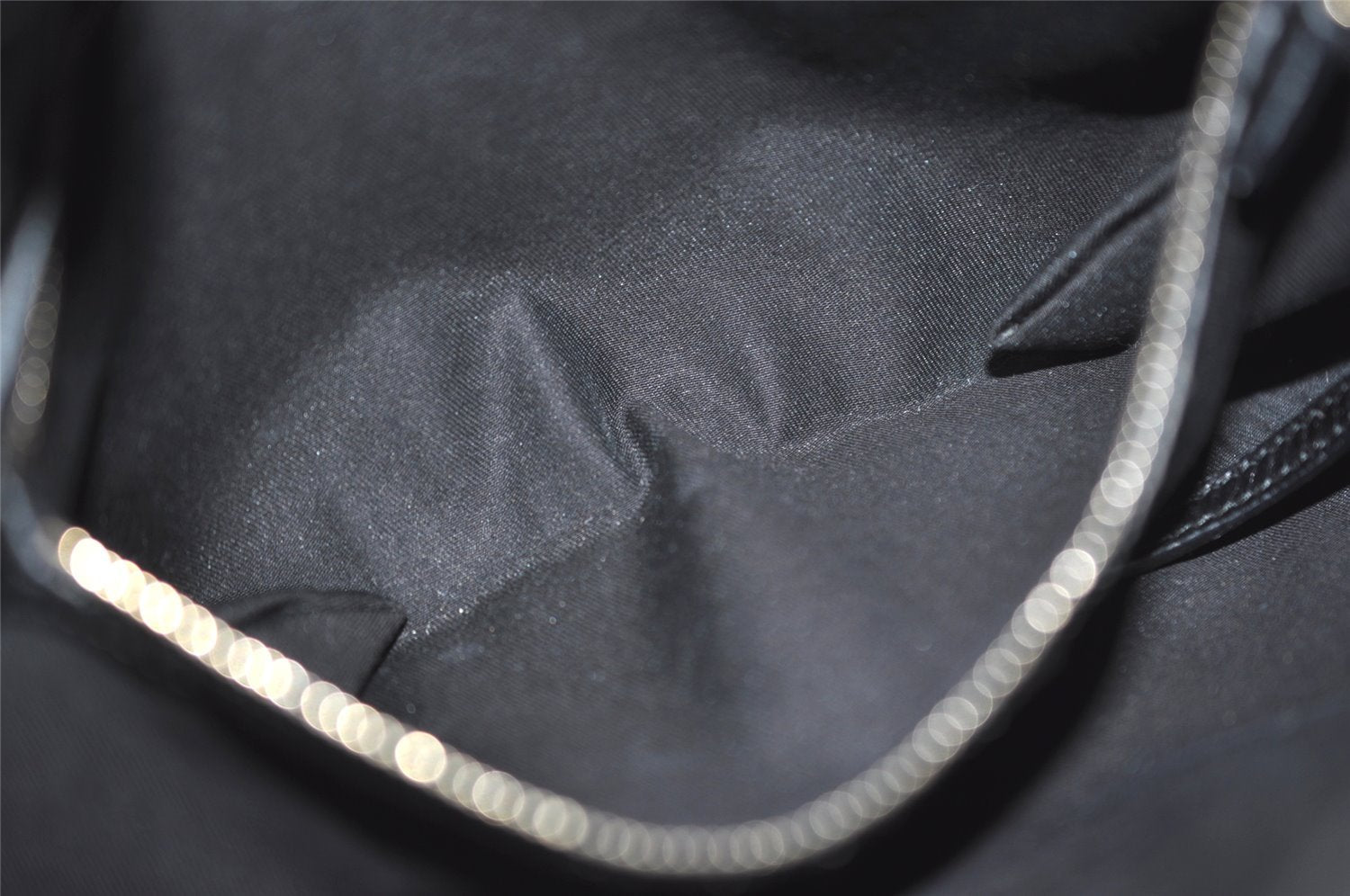 Authentic GUCCI Vintage Shoulder Hand Bag GG Canvas Leather 145778 Black 9864I