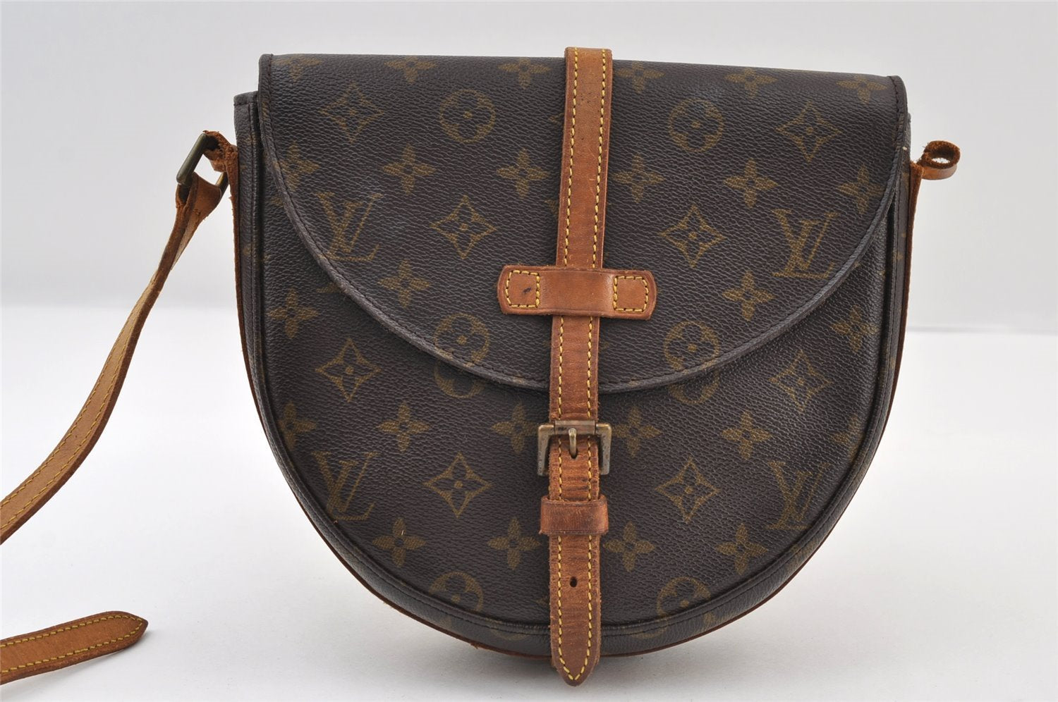Authentic Louis Vuitton Monogram Chantilly MM Shoulder Bag M51233 Junk 9865I