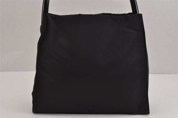Authentic PRADA Nylon Tessuto Plastic Shoulder Hand Bag Purse Black 9865J