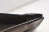 Authentic GUCCI Web Sherry Line Clutch Hand Bag Purse GG PVC Leather Brown 9866I