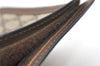 Authentic GUCCI Web Sherry Line Clutch Hand Bag Purse GG PVC Leather Brown 9866I