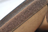 Authentic GUCCI Web Sherry Line Clutch Hand Bag Purse GG PVC Leather Brown 9866I