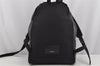 Authentic SAINT LAURENT Vintage City Backpack Leather Canvas Black 9866J