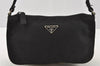 Authentic PRADA Vintage Nylon Tessuto Hand Bag Pouch Purse Black 9867I