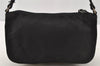 Authentic PRADA Vintage Nylon Tessuto Hand Bag Pouch Purse Black 9867I
