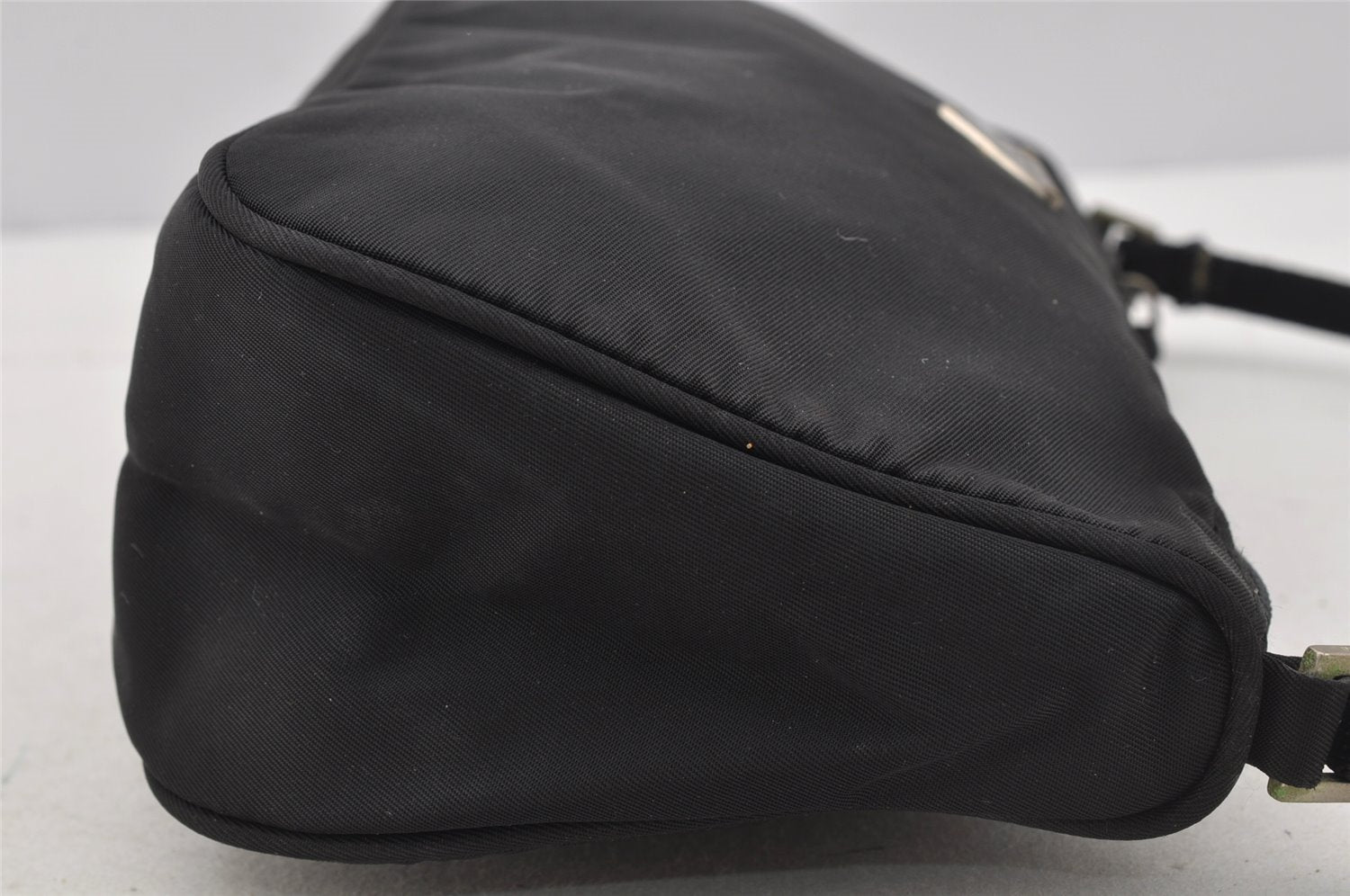 Authentic PRADA Vintage Nylon Tessuto Hand Bag Pouch Purse Black 9867I