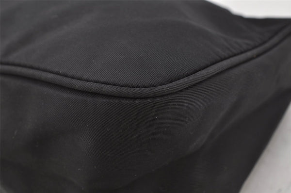 Authentic PRADA Vintage Nylon Tessuto Hand Bag Pouch Purse Black 9867I