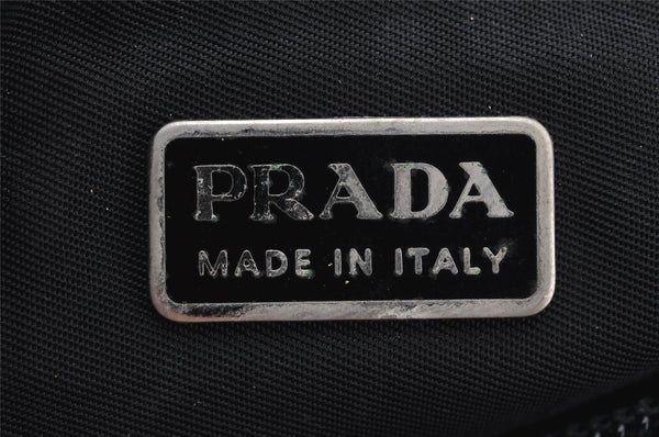 Authentic PRADA Vintage Nylon Tessuto Hand Bag Pouch Purse Black 9867I