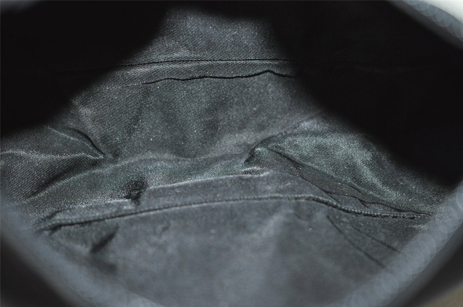 Authentic PRADA Vintage Nylon Tessuto Hand Bag Pouch Purse Black 9867I