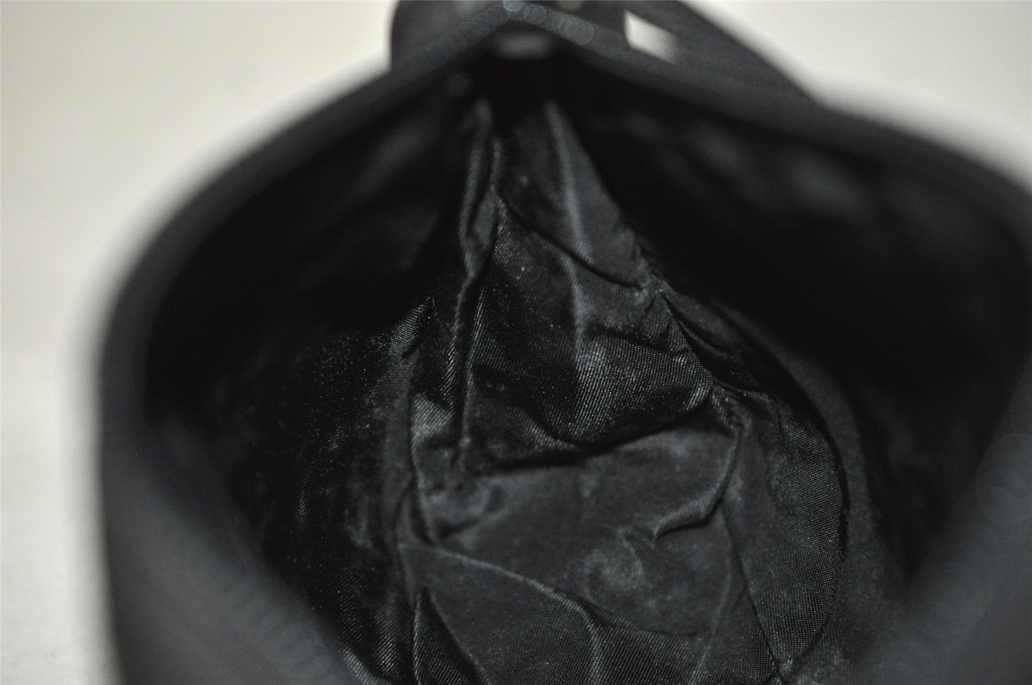 Authentic PRADA Vintage Nylon Tessuto Hand Bag Pouch Purse Black 9867I
