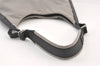 Authentic Salvatore Ferragamo Nylon Leather Shoulder Hand Bag Purse Gray 9867J