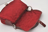 Authentic PRADA Vintage Nylon Tessuto Leather Shoulder Bag Bordeaux Red 9868I