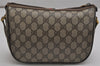 Auth GUCCI Web Sherry Line Shoulder Cross Bag GG PVC Leather Brown Junk 9869J