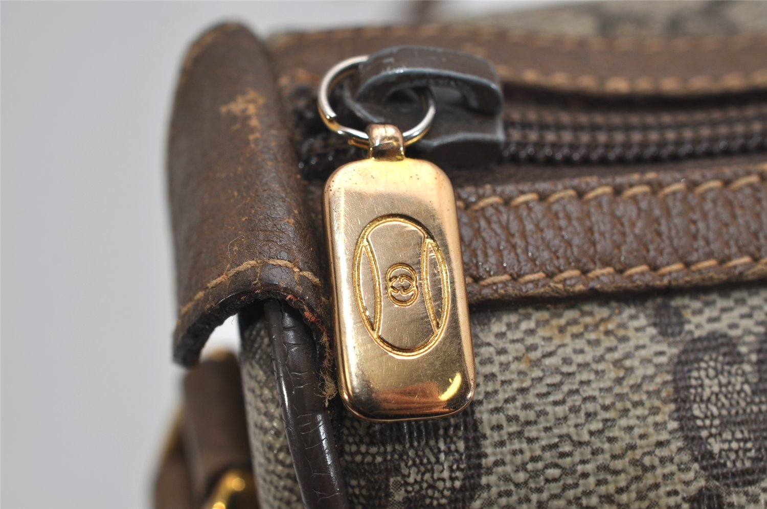 Auth GUCCI Web Sherry Line Shoulder Cross Bag GG PVC Leather Brown Junk 9869J