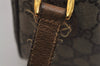 Auth GUCCI Web Sherry Line Shoulder Cross Bag GG PVC Leather Brown Junk 9869J