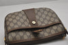 Auth GUCCI Web Sherry Line Shoulder Cross Bag GG PVC Leather Brown Junk 9869J