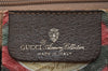 Auth GUCCI Web Sherry Line Shoulder Cross Bag GG PVC Leather Brown Junk 9869J