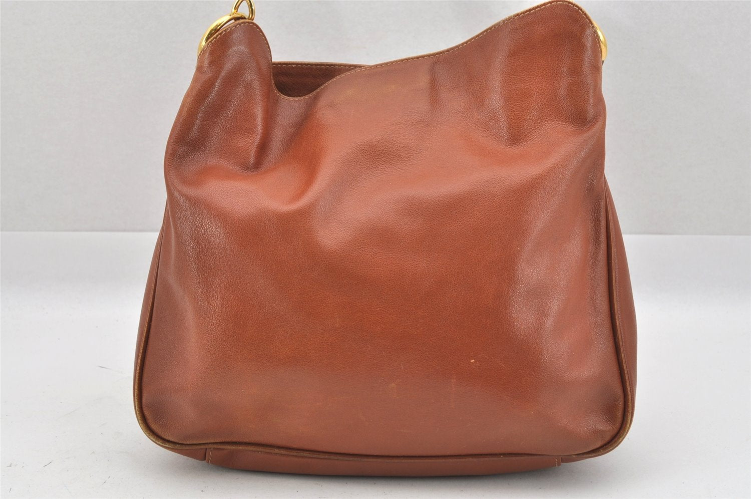 Authentic GUCCI Bamboo 2Way Shoulder Hand Bag Leather Brown Junk 9871I