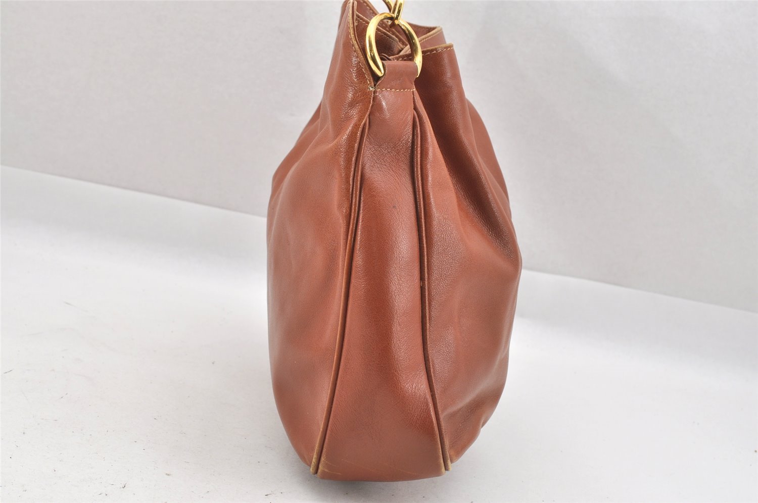 Authentic GUCCI Bamboo 2Way Shoulder Hand Bag Leather Brown Junk 9871I