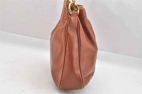 Authentic GUCCI Bamboo 2Way Shoulder Hand Bag Leather Brown Junk 9871I