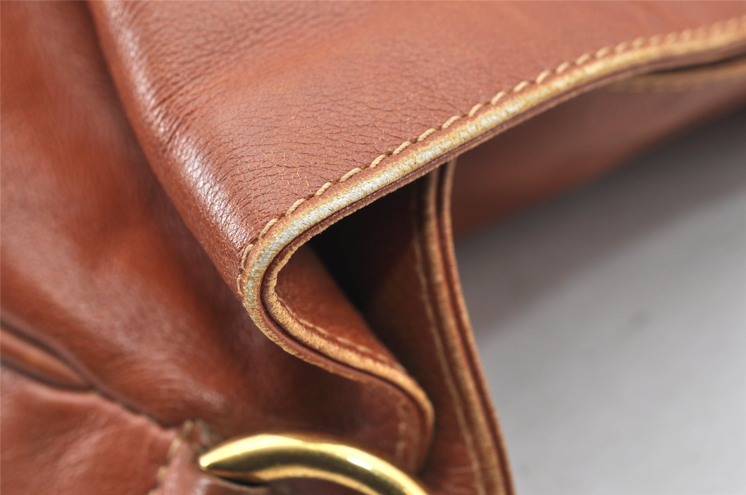 Authentic GUCCI Bamboo 2Way Shoulder Hand Bag Leather Brown Junk 9871I