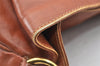 Authentic GUCCI Bamboo 2Way Shoulder Hand Bag Leather Brown Junk 9871I