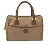 Authentic GUCCI 2Way Hand Boston Bag Purse GG Canvas Leather Beige 9872I