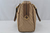 Authentic GUCCI 2Way Hand Boston Bag Purse GG Canvas Leather Beige 9872I