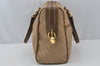Authentic GUCCI 2Way Hand Boston Bag Purse GG Canvas Leather Beige 9872I