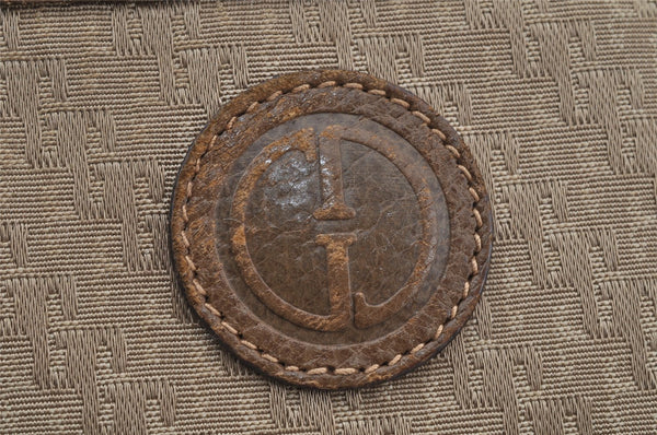 Authentic GUCCI 2Way Hand Boston Bag Purse GG Canvas Leather Beige 9872I