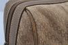 Authentic GUCCI 2Way Hand Boston Bag Purse GG Canvas Leather Beige 9872I