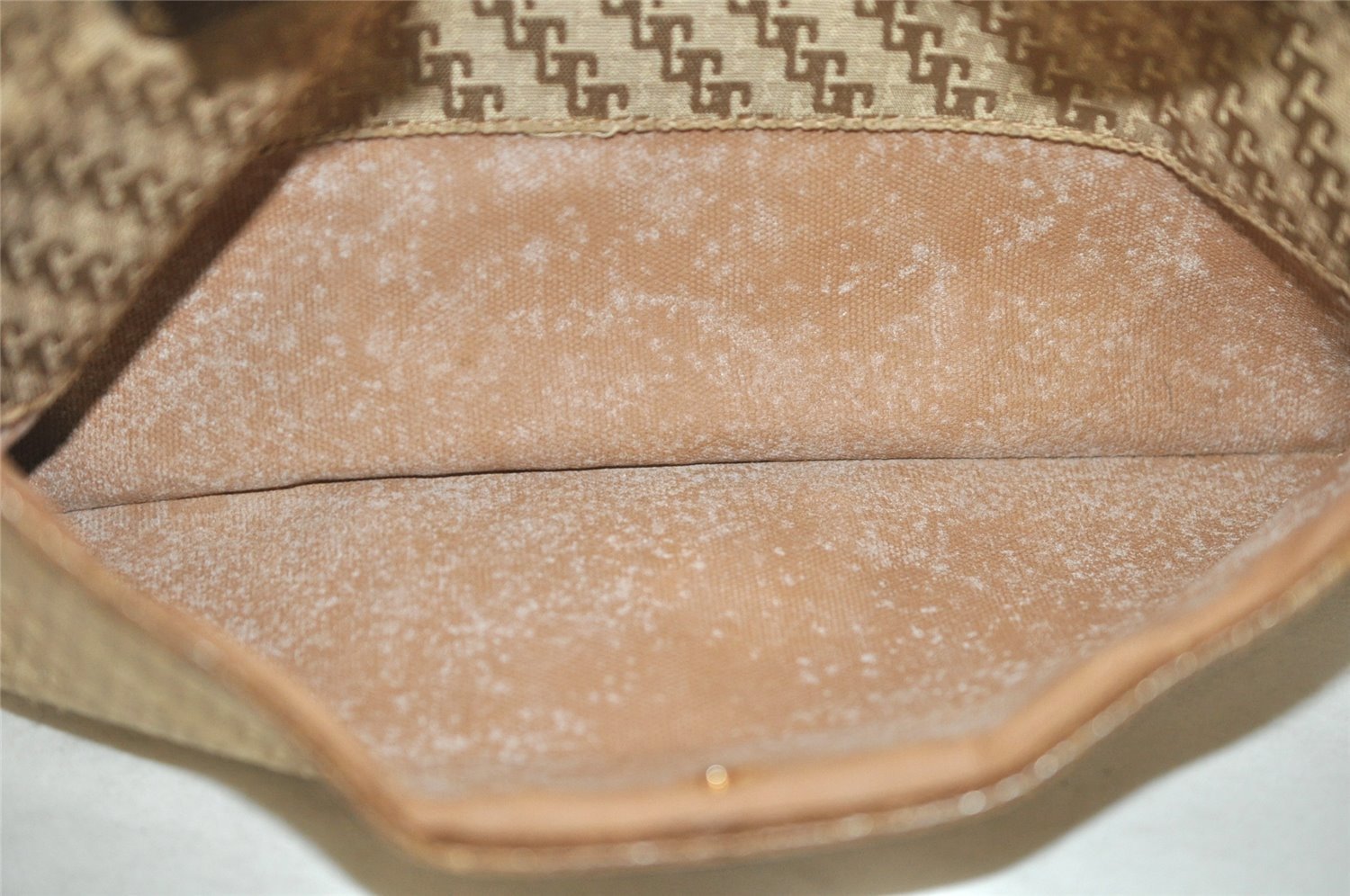 Authentic GUCCI 2Way Hand Boston Bag Purse GG Canvas Leather Beige 9872I