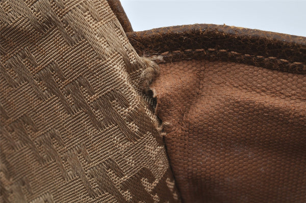 Authentic GUCCI 2Way Hand Boston Bag Purse GG Canvas Leather Beige 9872I