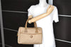 Authentic GUCCI 2Way Hand Boston Bag Purse GG Canvas Leather Beige 9872I