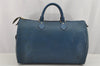 Authentic Louis Vuitton Epi Speedy 35 Hand Boston Bag Blue M42995 LV 9872J