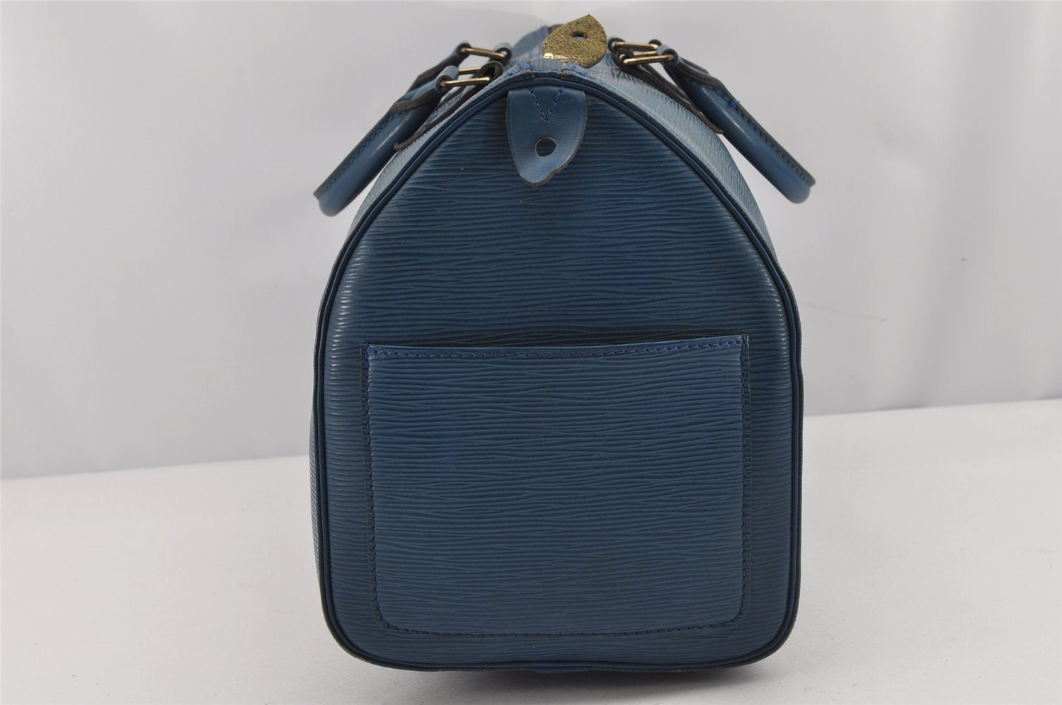 Authentic Louis Vuitton Epi Speedy 35 Hand Boston Bag Blue M42995 LV 9872J