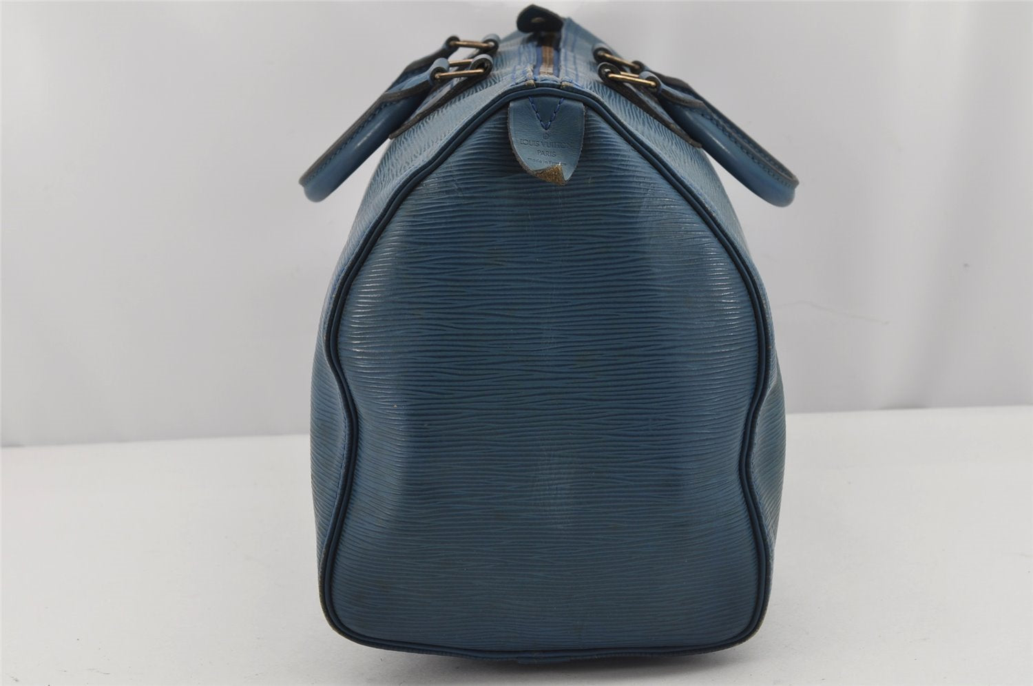 Authentic Louis Vuitton Epi Speedy 35 Hand Boston Bag Blue M42995 LV 9872J