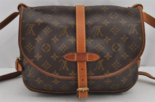 Authentic Louis Vuitton Monogram Saumur 30 Shoulder Cross Bag M42256 LV 9873J