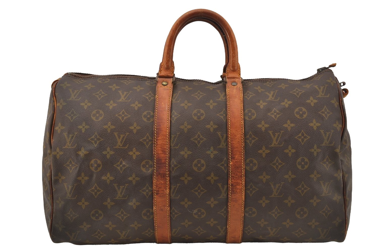 Authentic Louis Vuitton Monogram Keepall 45 Travel Boston Bag Old Model LV 9874I