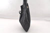 Auth GUCCI Bamboo Drawstring Shoulder Bag GG Canvas Leather 0014033 Black 9875I