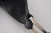 Auth GUCCI Bamboo Drawstring Shoulder Bag GG Canvas Leather 0014033 Black 9875I