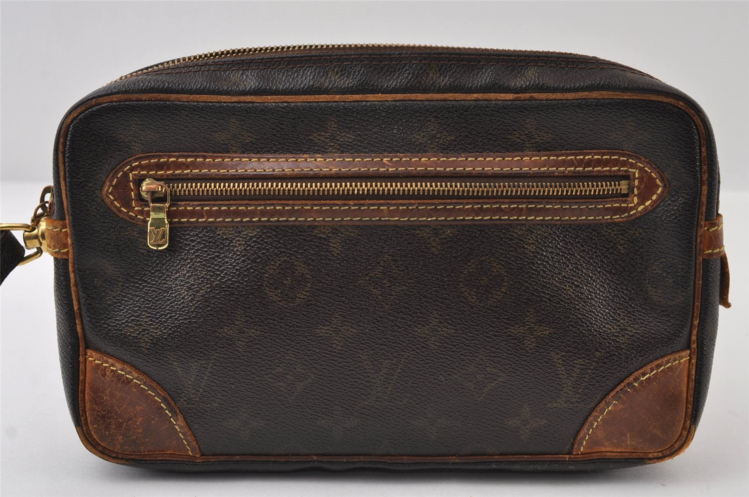 Authentic Louis Vuitton Monogram Marly Dragonne GM M51825 Clutch Bag Junk 9876I