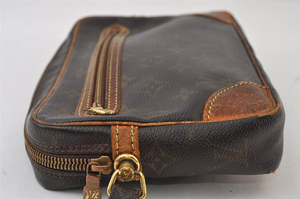 Authentic Louis Vuitton Monogram Marly Dragonne GM M51825 Clutch Bag Junk 9876I