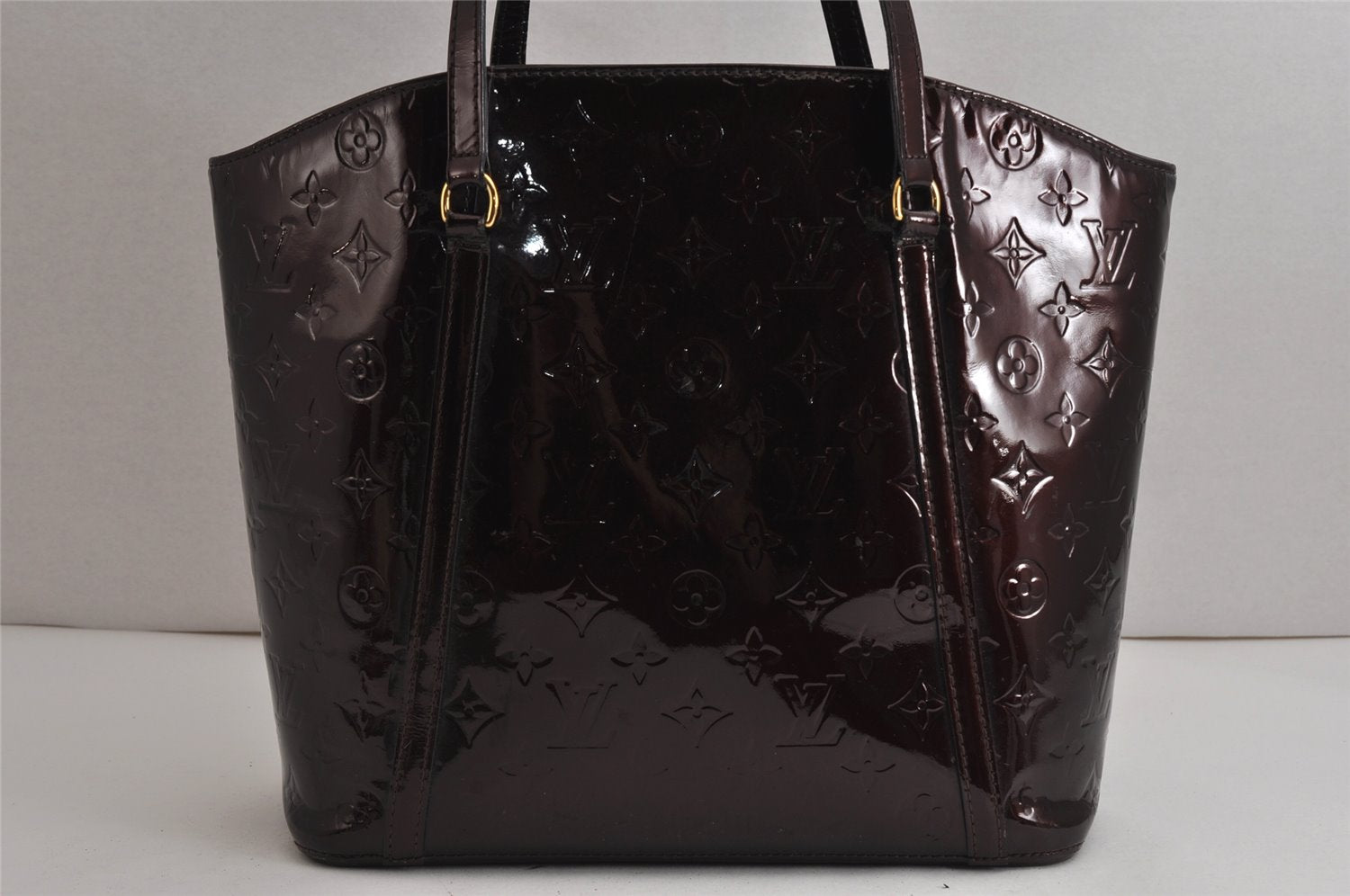 Authentic Louis Vuitton Vernis Avalon GM Shoulder Hand Bag M91566 Wine Red 9876J